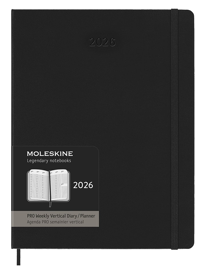Moleskine Planer tygodniowy "2026" w kolorze czarnym - 19 x 25 cm rozmiar: onesize