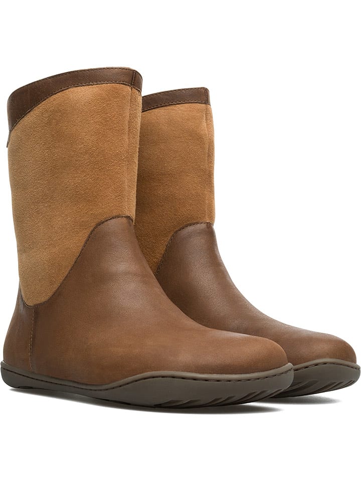 Camper Skórzane kozaki w kolorze jasnobrązowym rozmiar: 35