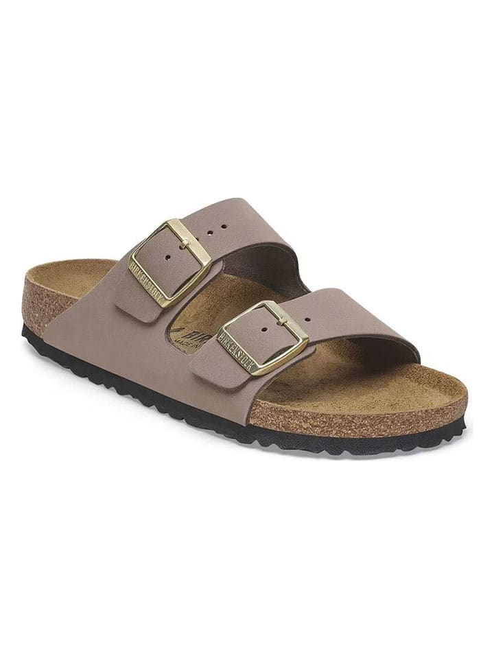 Birkenstock Skórzane klapki "Arizona" w kolorze fioletowym rozmiar: 38