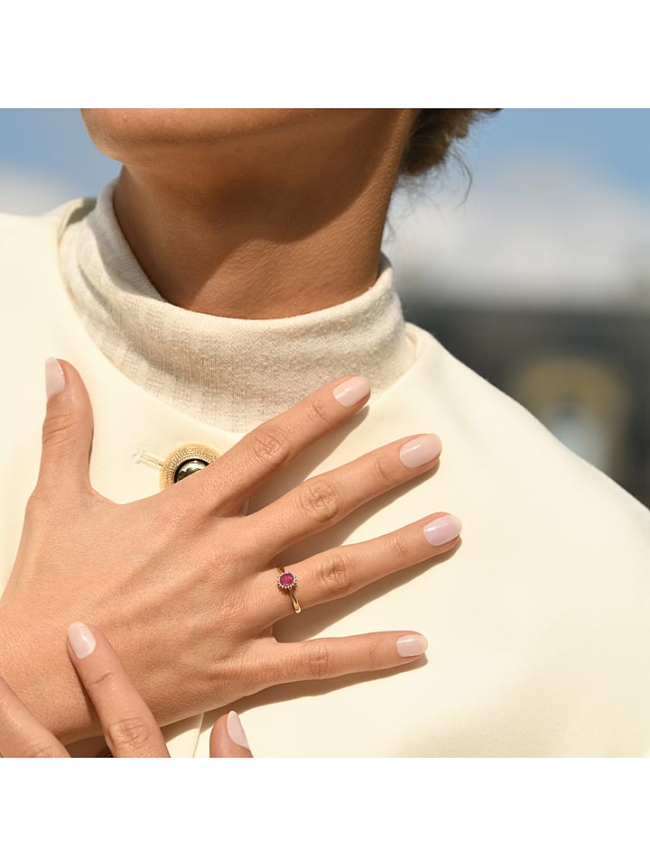 DIAMOND & CO Złoty pierścionek "Capiz" z diamentami rozmiar: 56