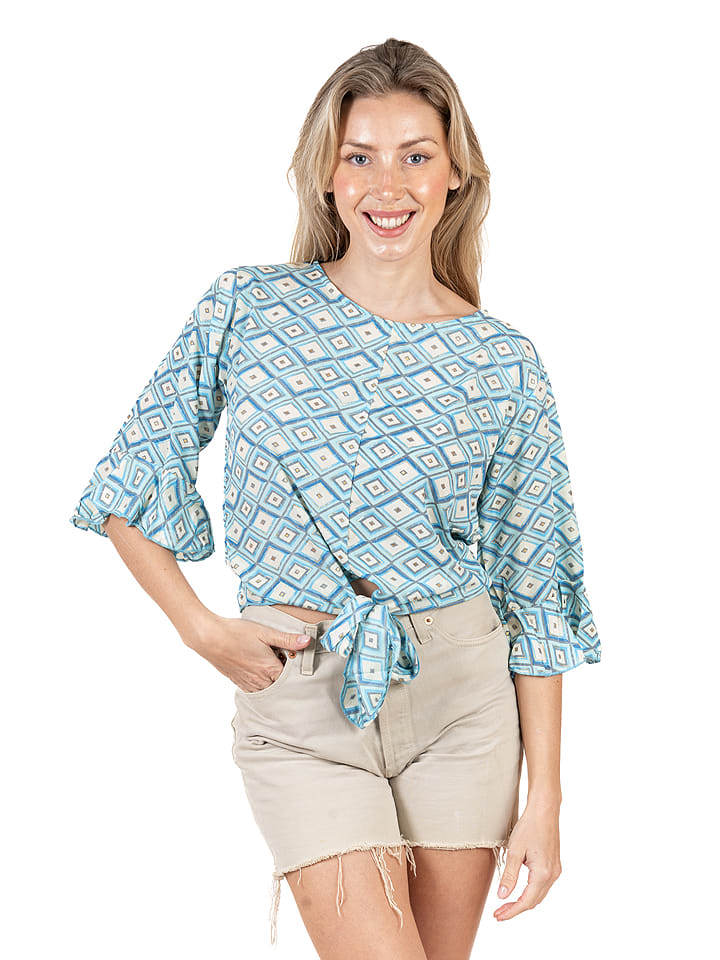 Isla Bonita by SIGRIS Bluzka w kolorze błękitnym rozmiar: XL