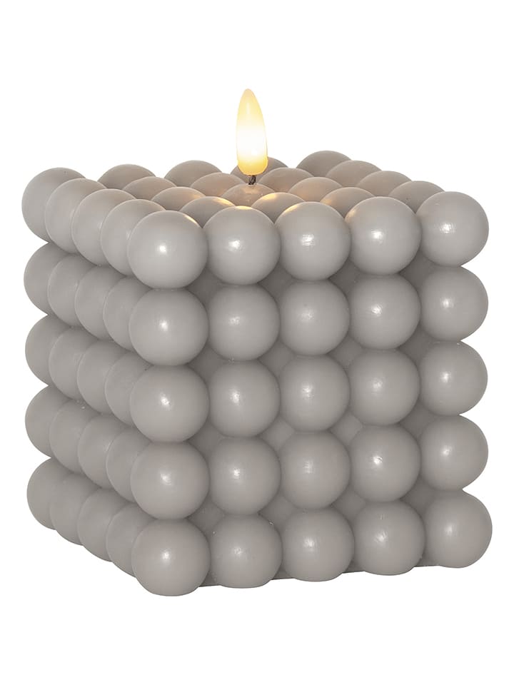 STAR Trading Świeca LED "Flame Dot" w kolorze szarym - wys. 12,5 cm rozmiar: onesize