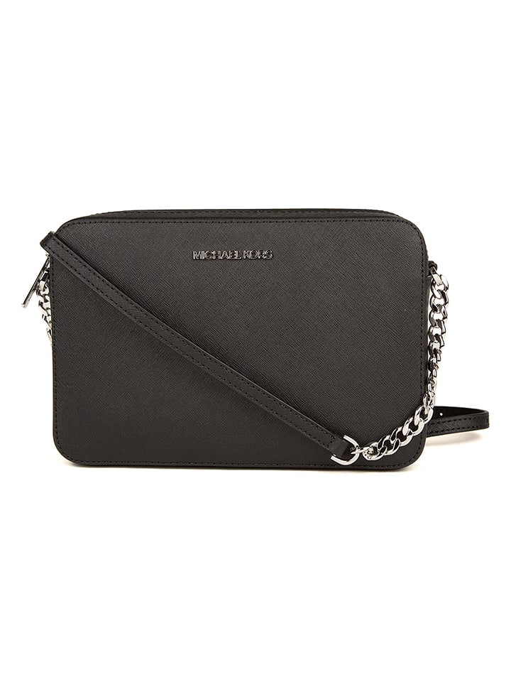 Michael Kors Skórzana torebka w kolorze czarnym - 23 x 16 x 6 cm rozmiar: onesize
