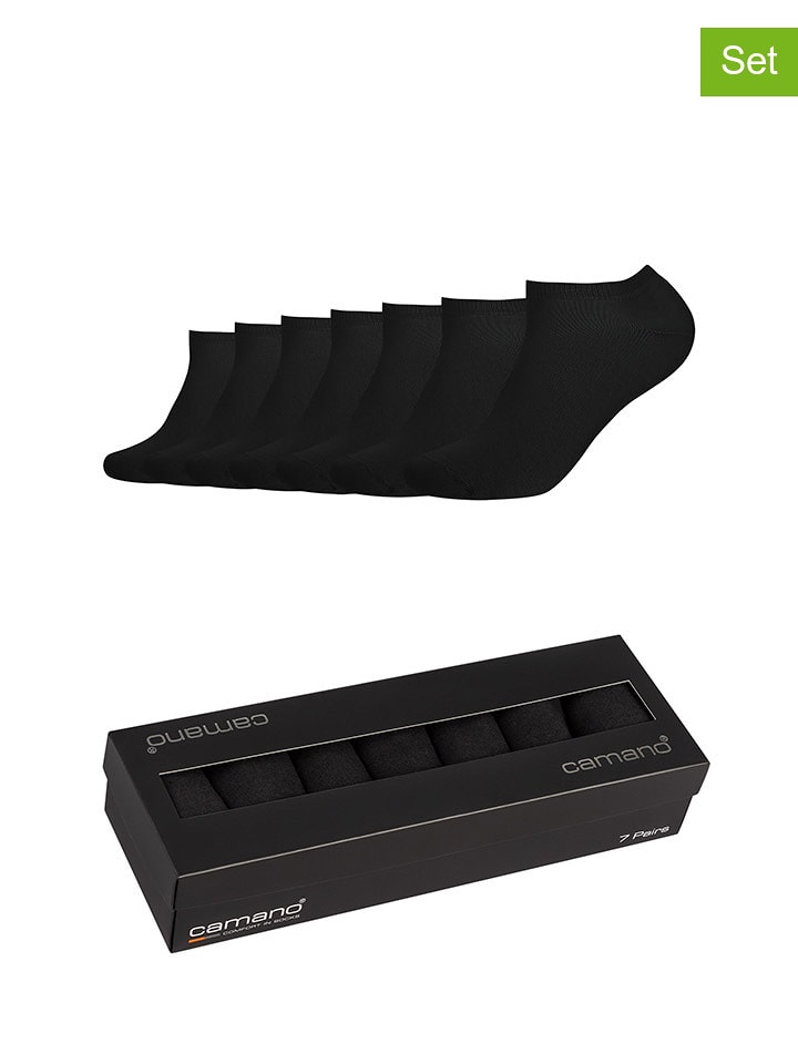 camano Skarpety (7 par) w kolorze czarnym rozmiar: 39-42