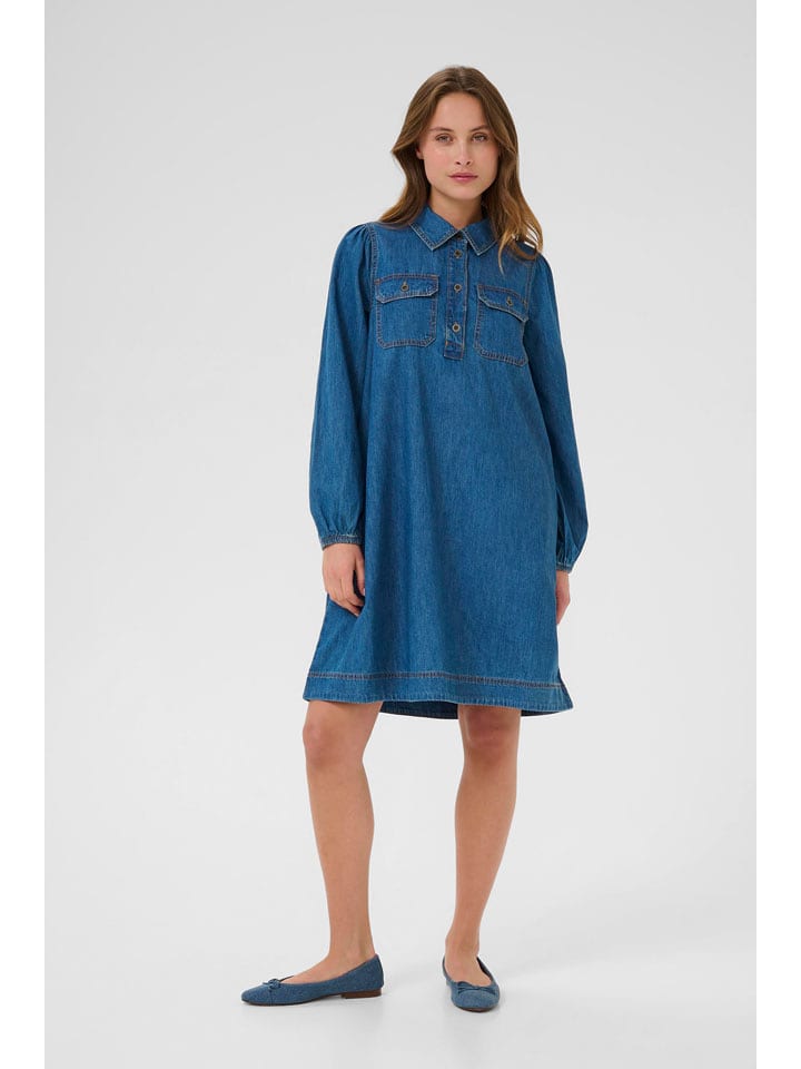CULTURE Sukienka dżinsowa w kolorze niebieskim rozmiar: M