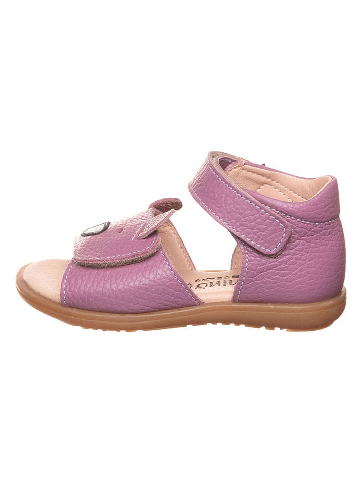 lamino Skórzane sandały w kolorze fioletowym rozmiar: 29