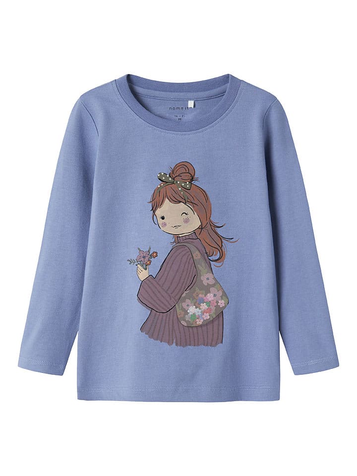 name it Koszulka "Otrea" w kolorze niebiesko-brązowo-fioletowym rozmiar: 92