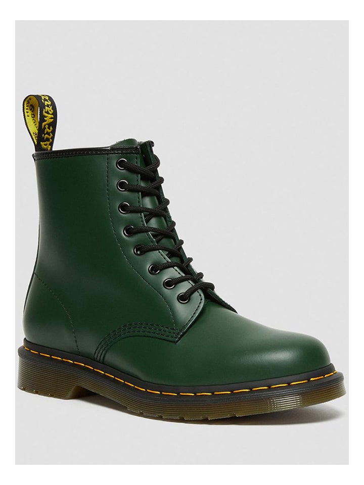 Dr. Martens Skórzane botki w kolorze zielonym rozmiar: 43