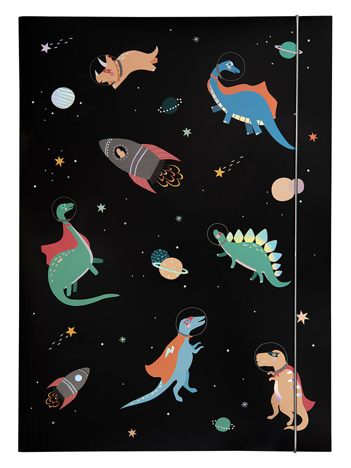 folia PAPER Teczka "Space dinos" w kolorze czarnym rozmiar: onesize