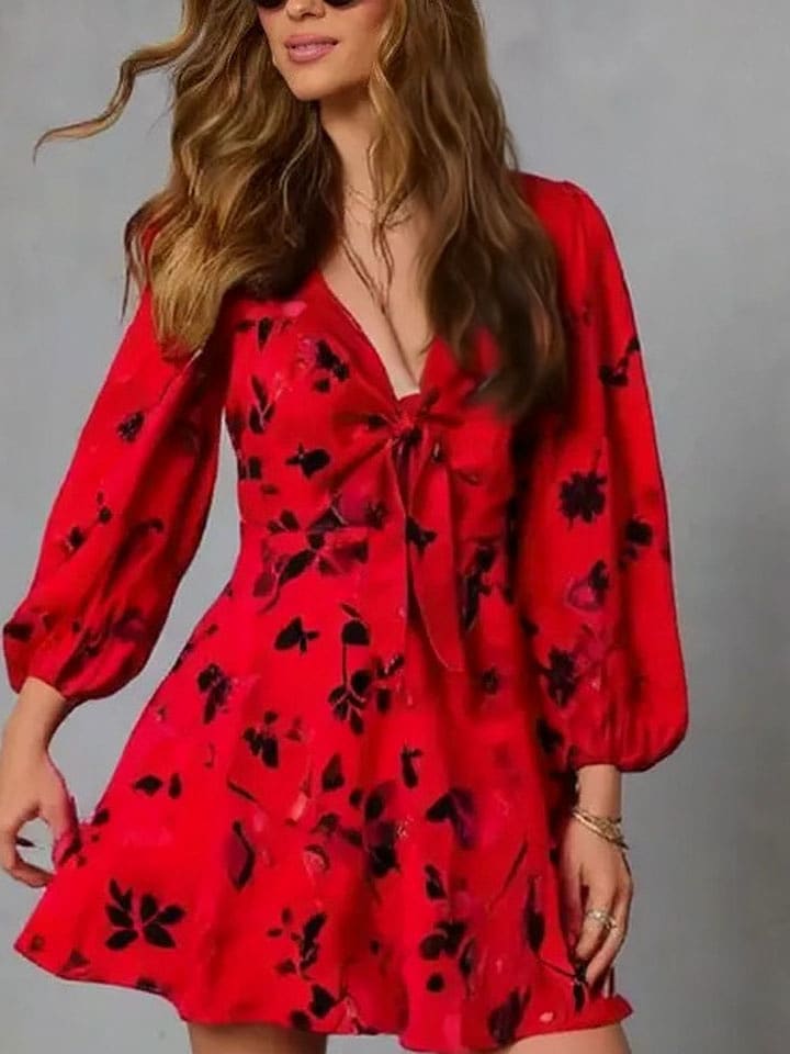 Milan Kiss Sukienka w kolorze czerwono-czarnym rozmiar: M