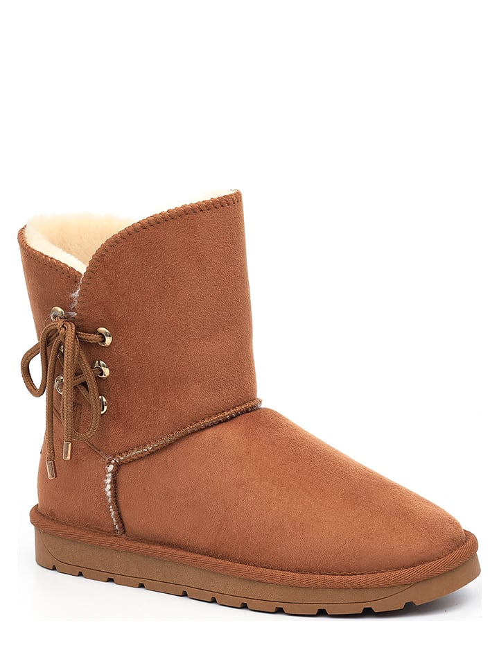 ISLAND BOOT Botki zimowe "Lavina" w kolorze jasnobrązowym rozmiar: 36