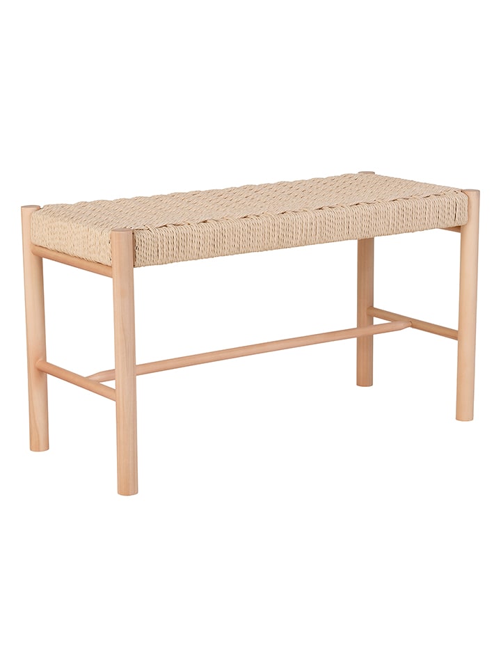 House Nordic Ławka "Abano" w kolorze beżowym - 80 x 45 x 35 cm rozmiar: onesize
