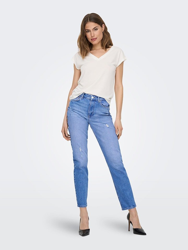 ONLY Koszulka "Free" w kolorze białym rozmiar: XL