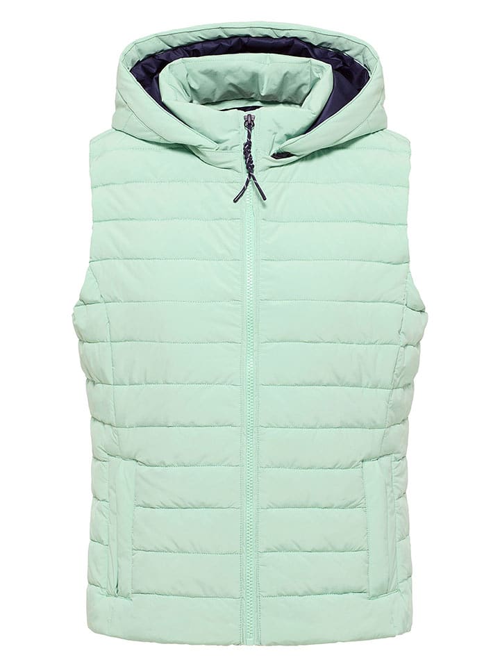 ELBSAND Kamizelka pikowana "Cara" w kolorze miętowym rozmiar: M