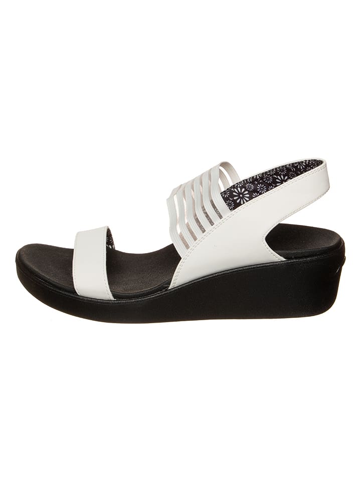 Skechers Sandały "Rumble" w kolorze białym na koturnie rozmiar: 39