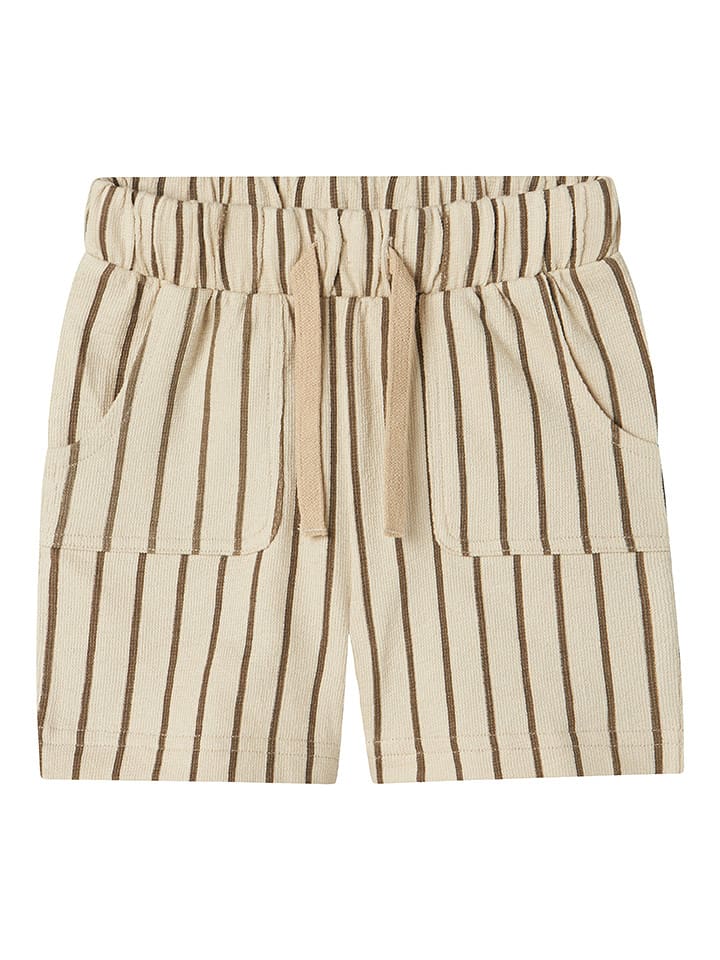 name it Szorty "Jakob" w kolorze beżowo-jasnobrązowym rozmiar: 92
