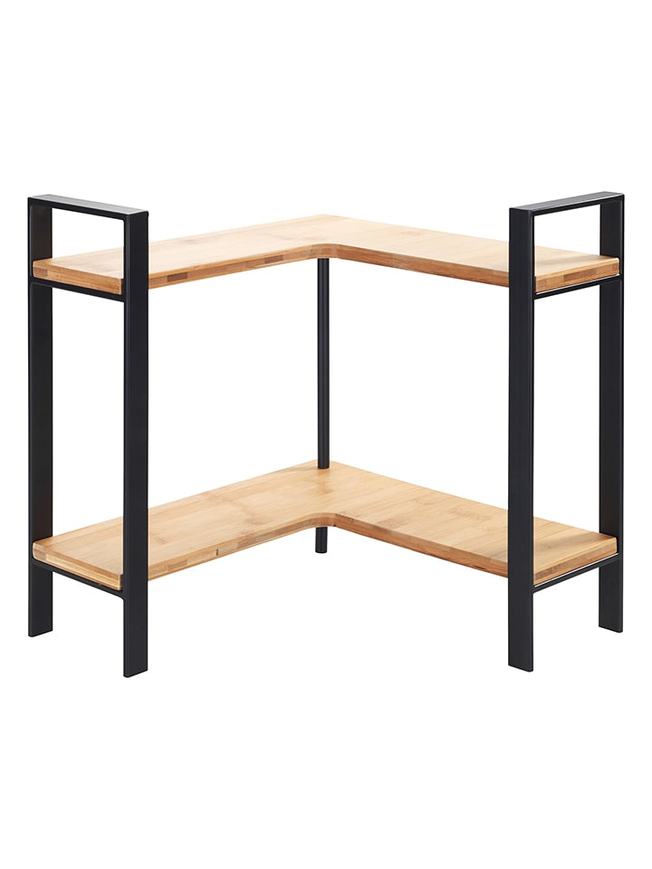 Wenko Regał narożny "Lou" w kolorze jasnobrązowo-czarnym - 30 x 33 x 30 cm rozmiar: onesize