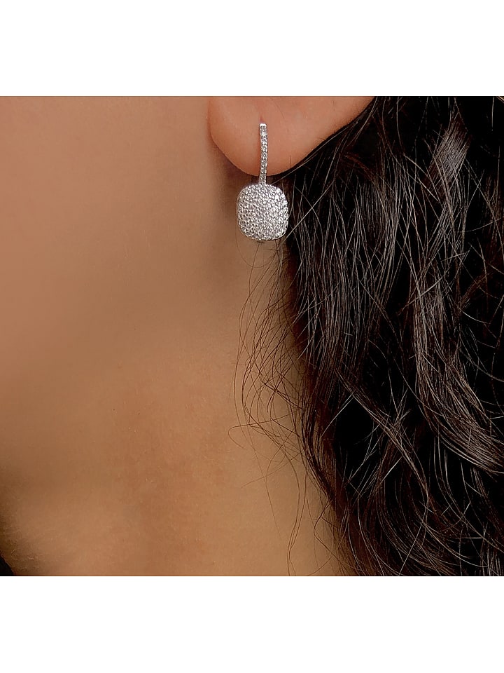 DI GIORGIO Srebrne kolczyki z cyrkoniami rozmiar: onesize