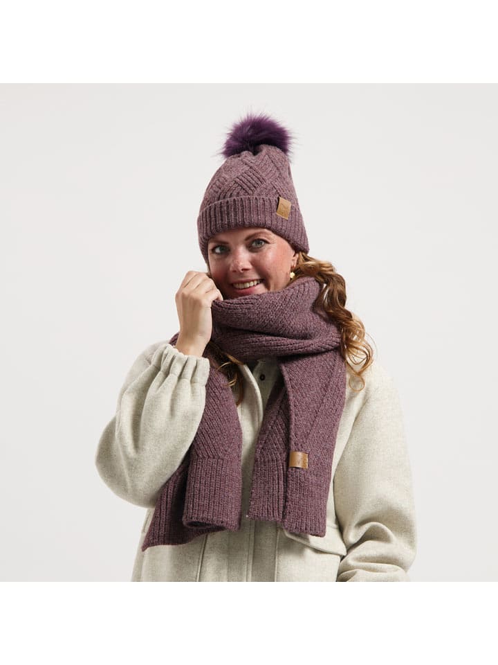 TRAVELIN' Szal w kolorze fioletowym rozmiar: onesize