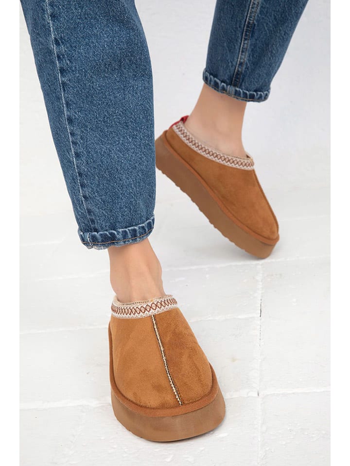 trendyol Botki w kolorze jasnobrązowym rozmiar: 40