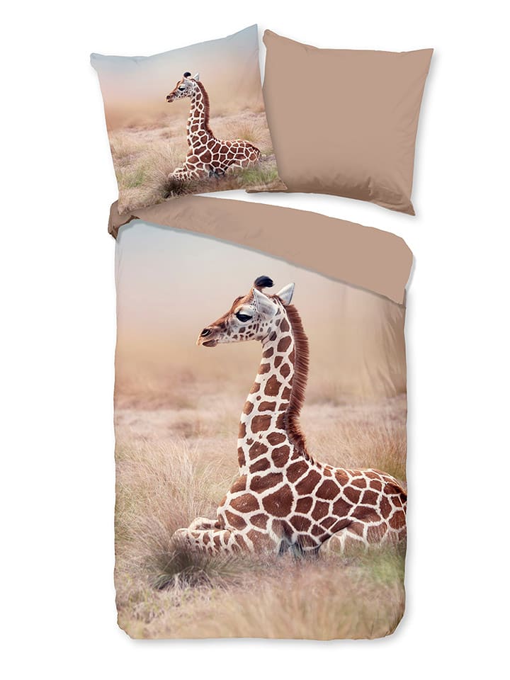 Good Morning Komplet pościeli "Sima" w kolorze beżowym rozmiar: 135x200 cm