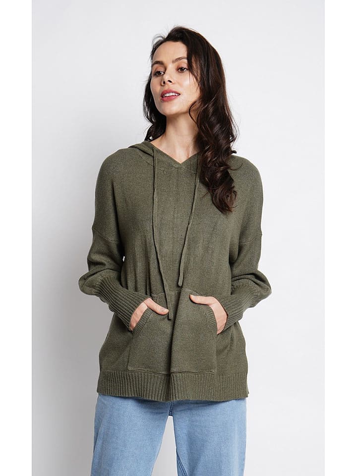 ASSUILI Sweter w kolorze khaki rozmiar: 34
