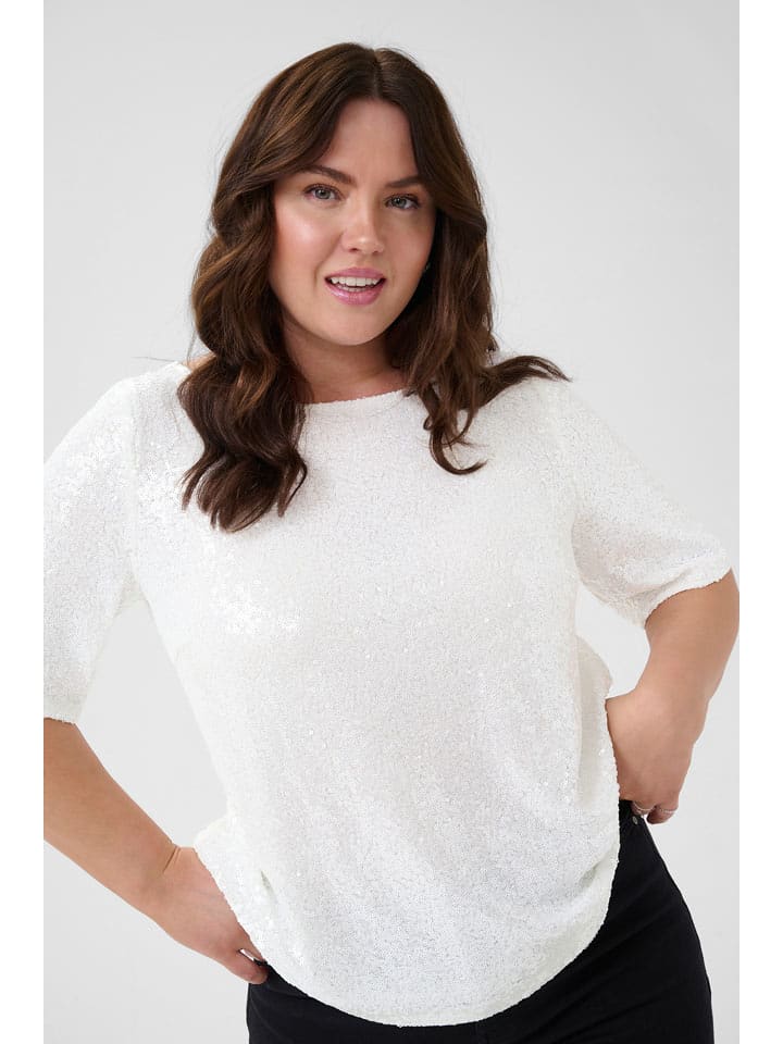 KAFFE curve Bluzka "Mirana" w kolorze białym rozmiar: XL