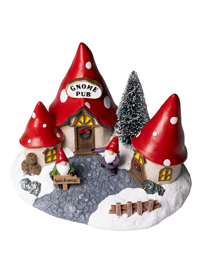 Hollybell Dekoracyjna lampa LED "Gnome Pub" ze wzorem - 22 x 16,2 x 17 cm rozmiar: onesize