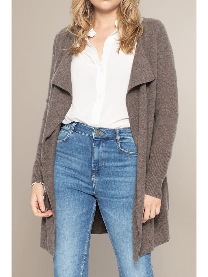 Perfect Cashmere Kaszmirowy kardigan w kolorze brązowym rozmiar: L