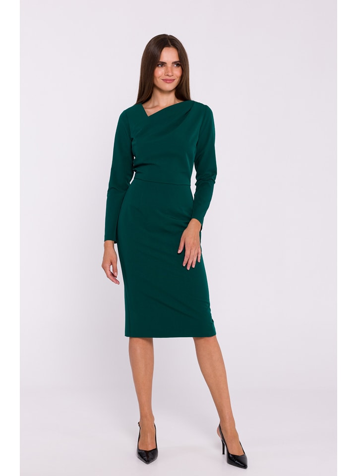 Stylove Sukienka w kolorze ciemnozielonym rozmiar: S