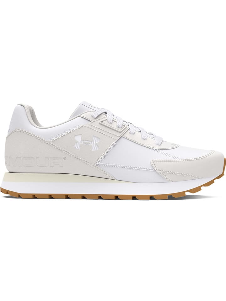 Under Armour Skórzane buty sportowe w kolorze beżowo-białym rozmiar: 37,5