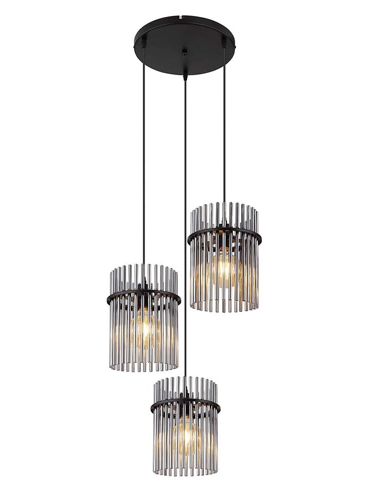 Globo lighting Lampa wisząca "Gorley" w kolorze czarno-szarym - Ø 47 cm rozmiar: onesize