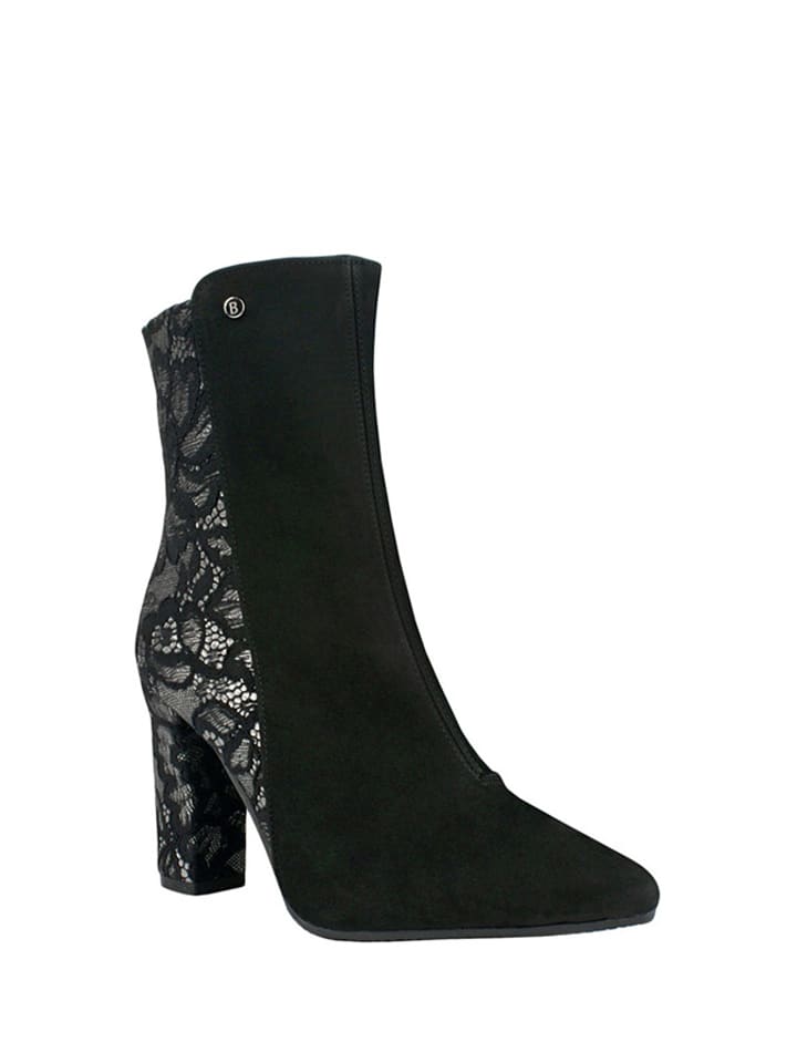 BOSCCOLO Skórzane botki w kolorze czarnym rozmiar: 40