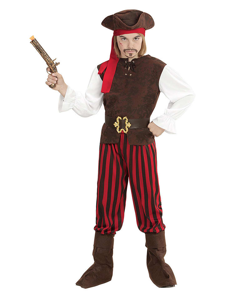 Carnival Party 6-częściowy kostium w kolorze brązowo-czerwonym rozmiar: 158