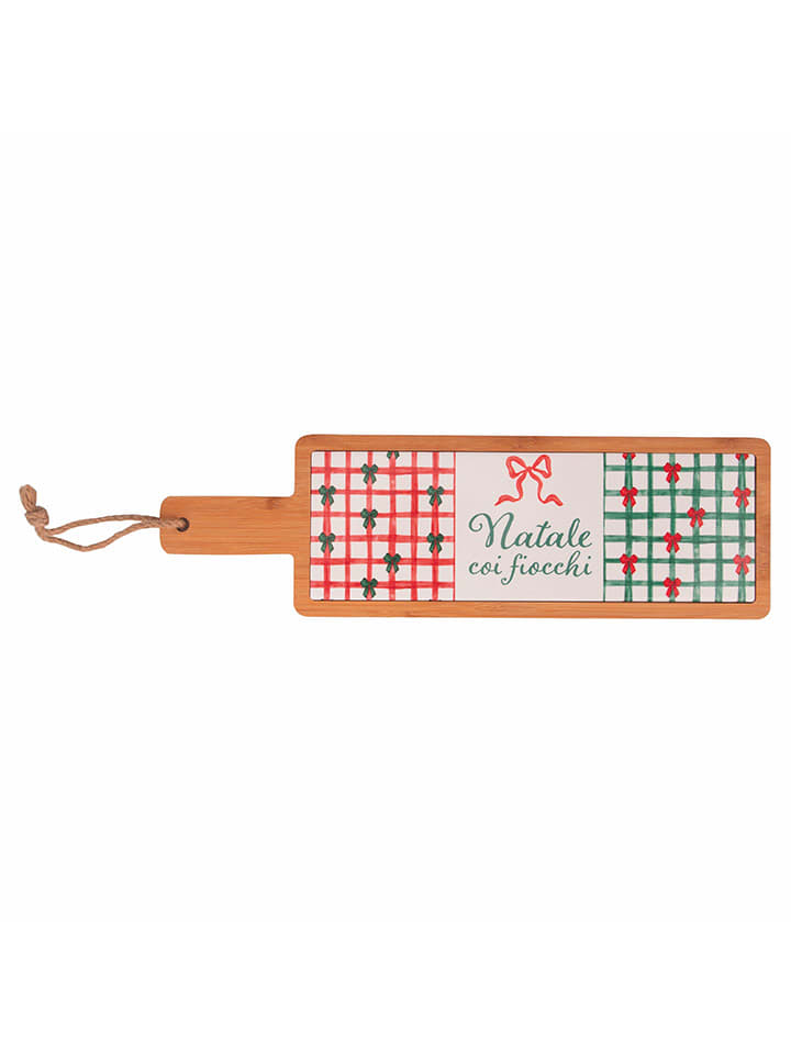 Villa d´Este Deska w kolorze jasnobrązowym ze wzorem do krojenia - 12,5 x 40 x 1,2 cm rozmiar: onesize