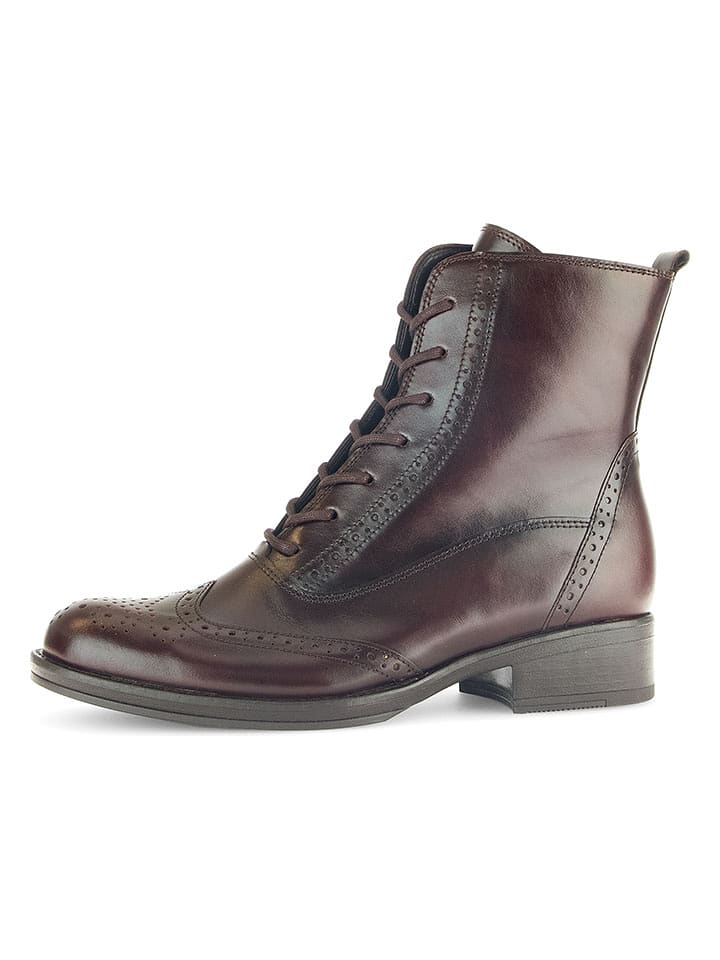 Gabor Skórzane botki w kolorze brązowym rozmiar: 40,5