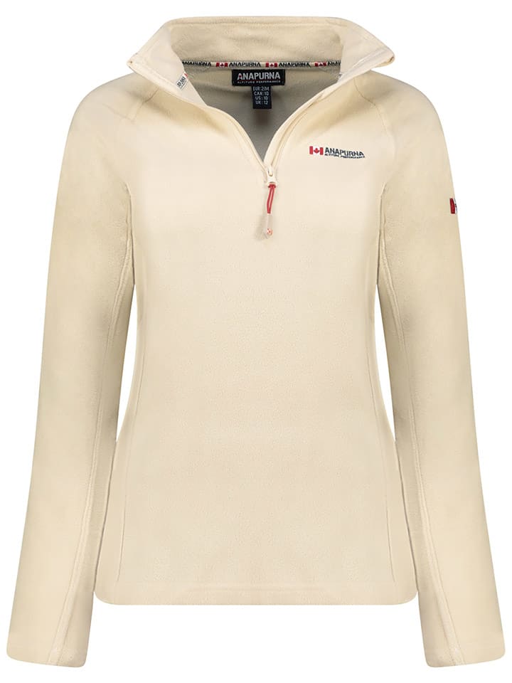 ANAPURNA Bluza polarowa "Tonneau" w kolorze kremowym rozmiar: XXL