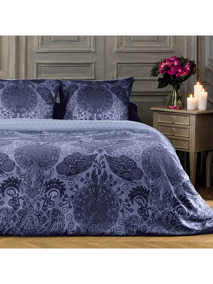 CXL by Christian Lacroix Komplet pościeli satynowej w kolorze niebieskim rozmiar: 200x200 cm