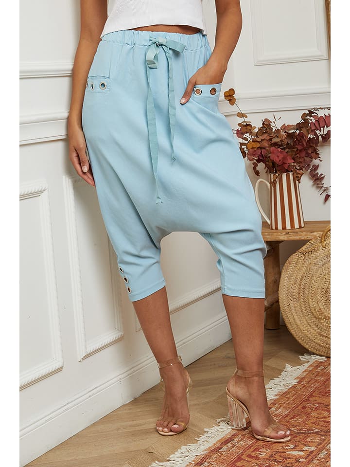 La Compagnie Du Lin Spodnie w kolorze błękitnym rozmiar: S