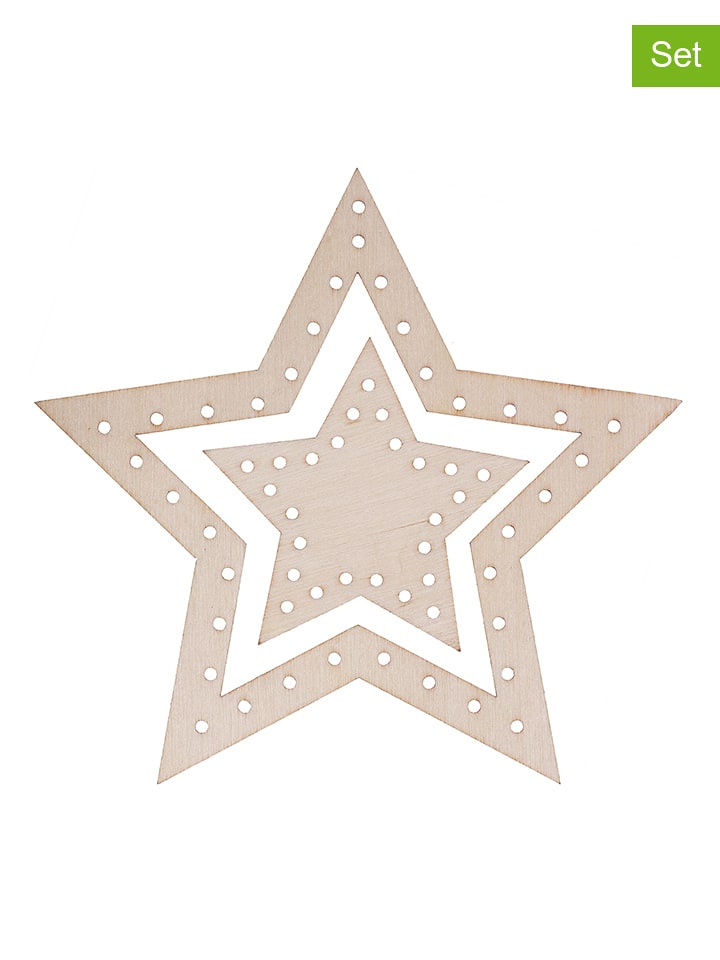 SUNNYSUE Drewniane zawieszki (12 szt.) w kolorze jasnobrązowym rozmiar: onesize