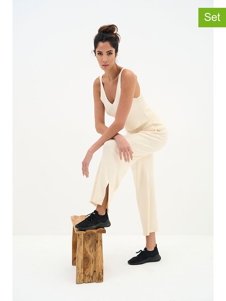 Onamaste 2-częściowy zestaw sportowy "Jazz" w kolorze kremowym rozmiar: S/M