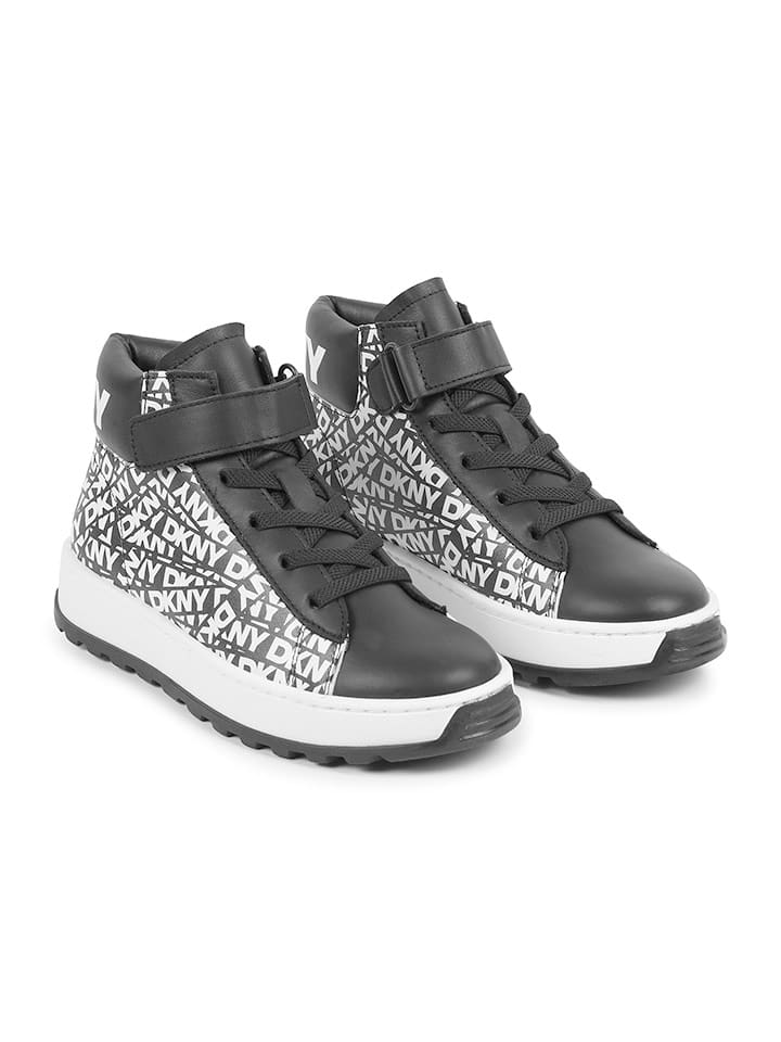 DKNY Skórzane sneakersy w kolorze czarnym rozmiar: 36