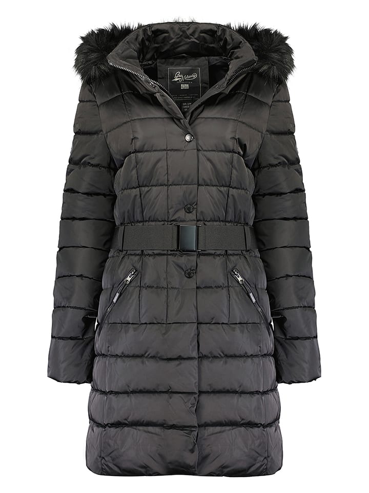 Geographical Norway Płaszcz pikowany "Anemone" w kolorze czarnym rozmiar: L