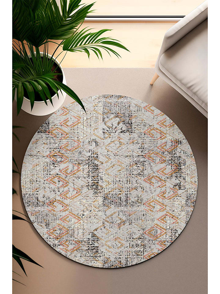 Mioli Dywan w kolorze kremowo-pomarańczowo-czarnym rozmiar: 120 cm