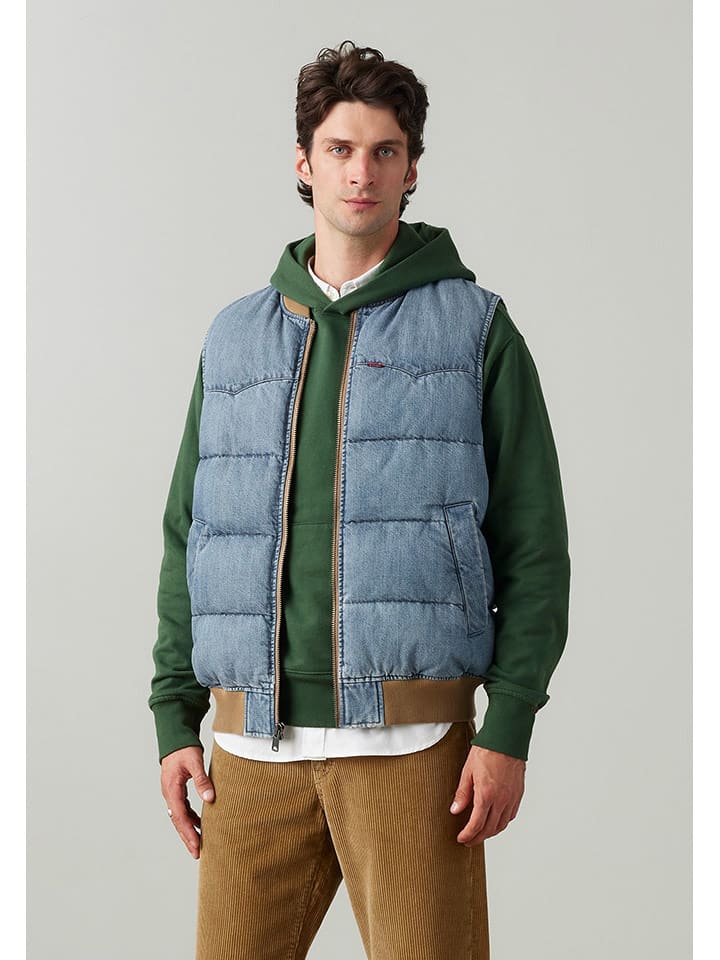 Levi's Kamizelka pikowana w kolorze niebieskim rozmiar: M