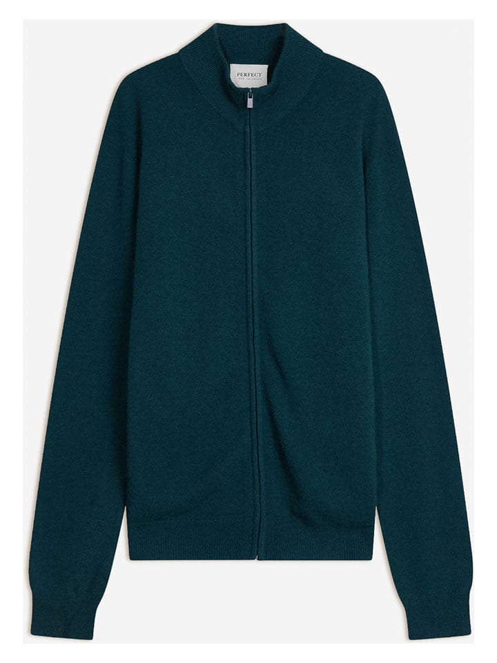 Perfect Cashmere Kaszmirowy kardigan "Jules" w kolorze morskim rozmiar: M