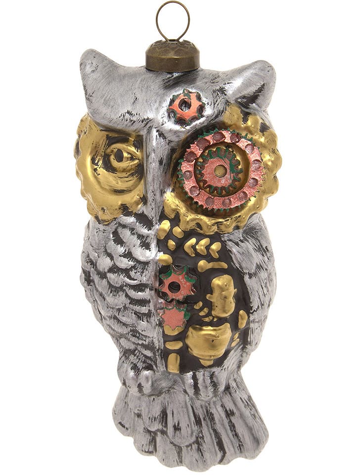 Krebs Glas Lauscha Ozdoba choinkowa w kolorze srebrno-złotym - dł. 13 cm rozmiar: onesize