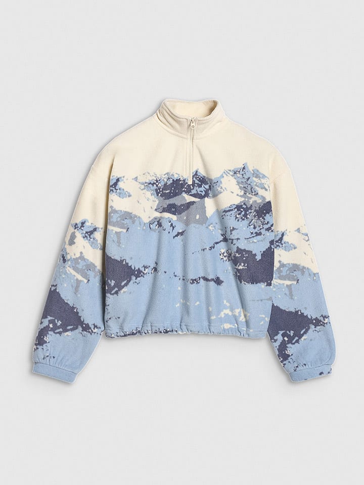 4F Bluza polarowa w kolorze kremowo-niebieskim rozmiar: 122