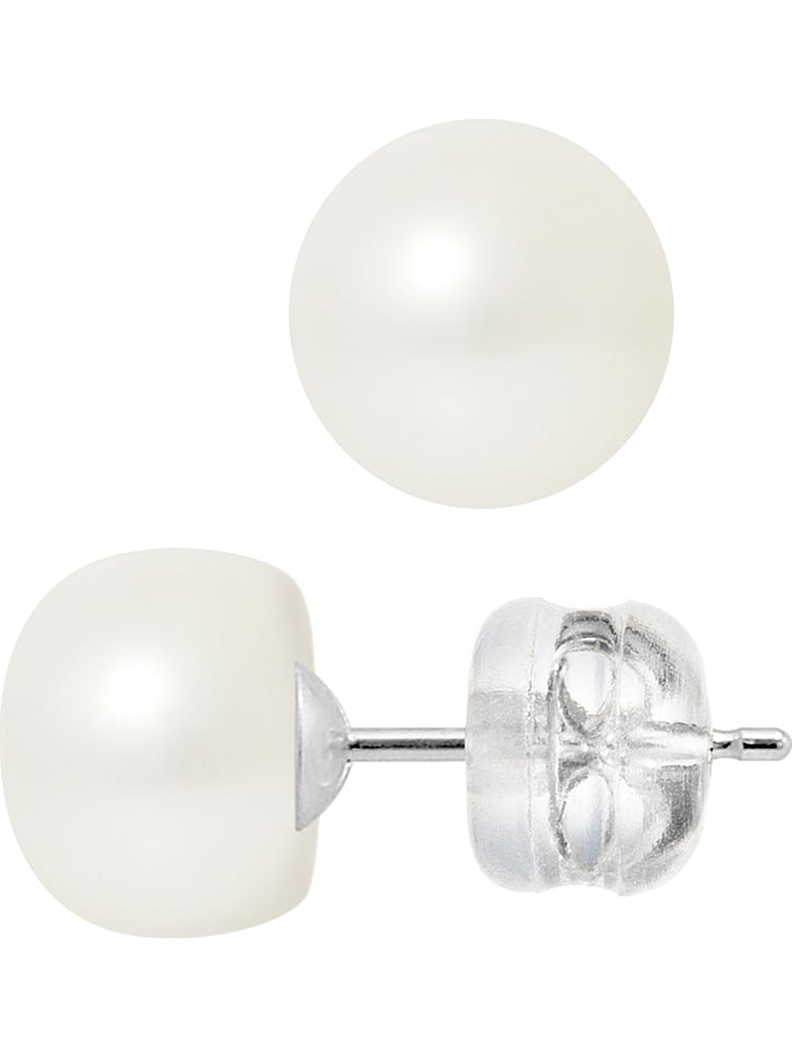 Pearl Addict Kolczyki-wkrętki z perłami w kolorze białym rozmiar: onesize