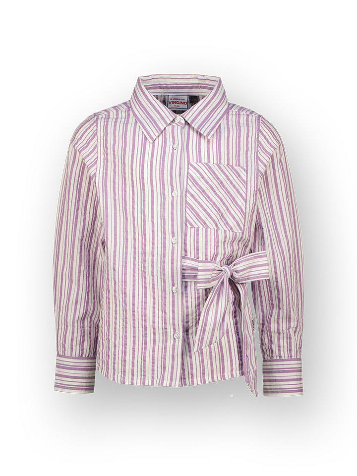Vingino Koszula "Livia" w kolorze fioletowo-kremowym rozmiar: 176